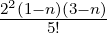 22(1−n)(3−n)-
    5!