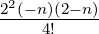  2
2-(−n)4(!2−-n)