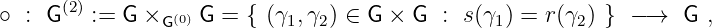 ∘  : G(2) := G ×G (0) G = { (γ1,γ2) ∈ G × G : s(γ1) = r(γ2) } −→   G ,
