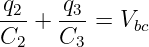 q2-+ -q3 = V
C2   C3     bc
