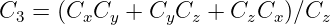 C3 = (CxCy  + CyCz  + CzCx )∕Cz
