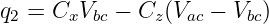 q2 = CxVbc − Cz(Vac − Vbc)
