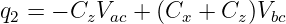 q2 = − CzVac + (Cx + Cz )Vbc
