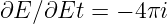∂E ∕∂Et =  − 4 πi

