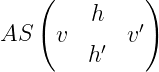    (          )
        h
AS   v      v′
        h ′
