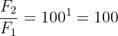 F2-= 1001 = 100
F1
