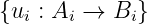 {u  : A →  B  }
   i   i     i