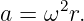 a = ω2r.
